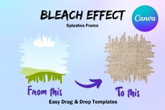 Canva Frame Template Bleach Effect Fill Your Own Set Q Product Image 2