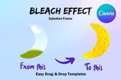 Canva Frame Template Bleach Effect Fill Your Own Set T Product Image 2