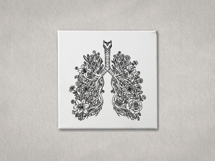 Lungs of the Forest | Artistic Floral Lungs Sketch Product Image 8
