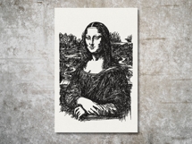 Artistic Mona Lisa Sketch Embroidery Product Image 6