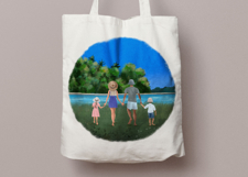 Beach Family People Clipart| Sublimation design | Hand drawn Product Image 8