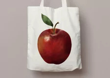 Apple sublimation design. Apple PNG. Fruit clipart. Painting Product Image 3