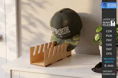 Cap Rack Laser Cut | Wooden Cap Storage | Hat Holder Laser Product Image 1