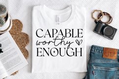Capable Worthy Enough Sleeve SVG, Inspirational SVG Design Product Image 2