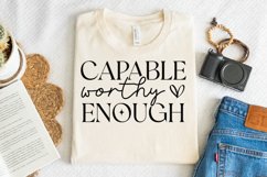 Capable Worthy Enough Sleeve SVG, Inspirational SVG Design Product Image 3