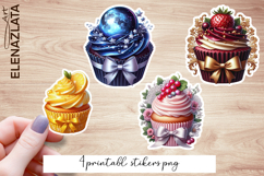 Cupcake Sticker Clipart, Sticker PNG Clipart Product Image 1