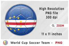 Cape Verde National Team Soccer Ball. World Cup 2026 Product Image 1