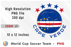 Cape Verde National Team Soccer Ball. World Cup 2026 Product Image 1