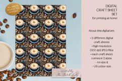 Coffee &amp; Cappuccino Craft Sheets - 3 Printable JPEG Files Product Image 4