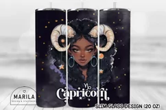Capricorn Sign Skinny Tumbler Sublimation Designs Product Image 1