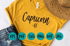 Capricorn AF cursive illustration svg