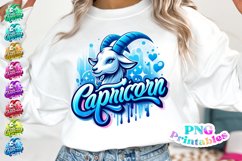 Capricorn Zodiac Airbrushed PNG Product Image 1