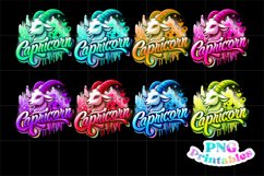 Capricorn Zodiac Airbrushed PNG Product Image 2