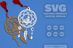 Capricorn Dream Catcher Laser Cut Set SVG Product Image 2