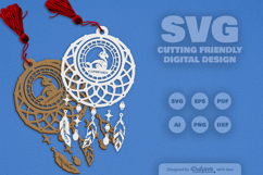 Capricorn Dream Catcher Laser Cut Set SVG Product Image 2