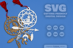 Capricorn Dream Catcher Laser Cut Set SVG Product Image 2