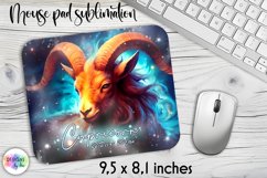 Zodiac Sign Mouse Pad, Capricorn Sign Mouse Pad, Horoscope Product Image 1