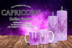 Capricorn - Zodiac Sign Iridescent Drinkware Wraps Product Image 1