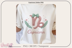 Capricorn Zodiac PNG, Cozy Faux Knit Astrology Clipart, Product Image 3