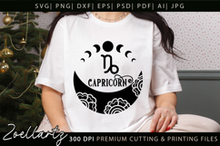 CAPRICORN Zodiac Sign SVG for Cricut Celestial moon SVG Product Image 1