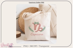 Capricorn Zodiac PNG, Cozy Faux Knit Astrology Clipart, Product Image 7