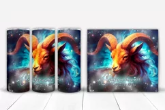 Capricorn Zodiac Sign Tumbler Wrap Sublimation Product Image 3