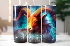 Capricorn Zodiac Tumbler Sublimation | 20 oz Tumbler Wrap Product Image 2