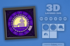 Capricorn Zodiac 3D Shadow Box Layered Papercut Product Image 3