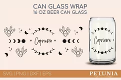 Zodiac Sign svg being used as a beer can glass wrap