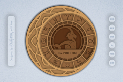 Capricorn Zodiac Layered Laser Cut Product Image 3