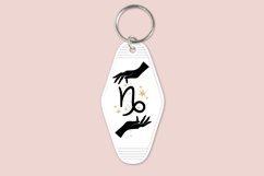 Capricorn Zodiac Signs keychain svg cutting files or sublimation files for keychain