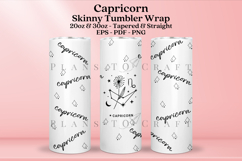 capricorn zodiac skinny tumbler sublimation wrap with high resolution and transparant background are for 20oz and 30oz skinny tumbler