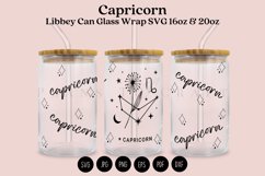capricorn zodiac star sign libbey beer can glass full wrap svg presized template for 16oz and 20oz glass for Cricut Silhouette and sublimation