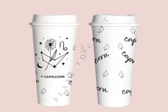 capricorn zodiac star sign starbucks 16oz hot cup wrap svg presized template for tumbler grande suitable for cricut and silhouette