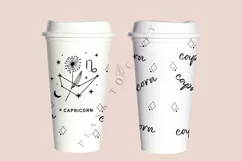 capricorn zodiac star sign starbucks 16oz hot cup wrap svg presized template for tumbler grande suitable for cricut and silhouette