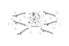 capricorn zodiac star sign starbucks 16oz hot cup wrap svg presized template for tumbler grande suitable for cricut and silhouette