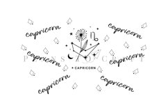 capricorn zodiac star sign starbucks 24oz cold cup wrap svg presized template for tumbler venti suitable for cricut and silhouette