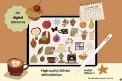 Home Is My Season Stickers | 33 Cozy Autumn png stickers Product Image 2