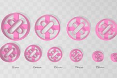 Button 5 Earring Clay Cutter -Cookie Cutter Product Image 2