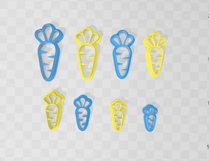Carrot 3 Clay Cutter - STL Digital File Download- 8 sizes an Product Image 2