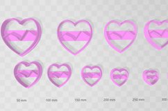 Broken Heart 2 Clay Cutter - Cookie Cutter STL File Product Image 2