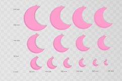 Moon 1 Closed Back Bezel STL File - Digital Download -14 Siz Product Image 2