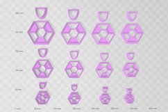 Hexagon Combo 3 Clay Cutter - Cookie Cutter STL File Product Image 2