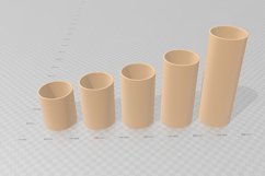7cm Wide Base, Cylinder Vase STL File Product Image 2