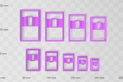 Rectangle 2 Clay Cutter - Cookie Cutter STL File Product Image 2