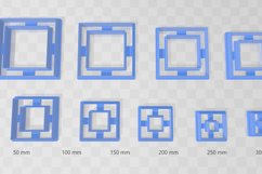 7.5mm Wide Bezel Square 1 Clay Cutter - Cookie Cutter STL Product Image 2