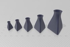 Triangle Bottle 1 Vase STL File - Digital Download -5 Sizes- Product Image 2