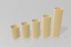 6cm Wide Base, Cylinder Vase STL File Product Image 2