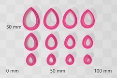 Stud Micro Teardrop Petal Clay Cutter - Cookie Cutter Stl Product Image 2