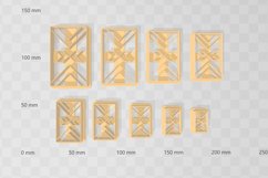 Patchwork Rectangle 1 Earring Clay Cutter - Cookie Cutter ST Product Image 2